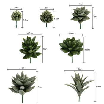7pcs Artificial, Suculente, Plante Artificiale Faux Suculente Plante Artificiale Flori Pentru Biroul de Acasă Decoratiuni de Gradina, Accesorii
