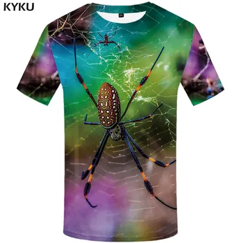 KYKU Spider tricou Barbati Hip Hop Tricou Imprimat Frumoase tricouri 3d Harajuku Haine Anime Amuzant Tricouri Casual cu Maneci Scurte