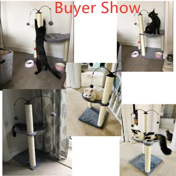 Essentials Pisica Mobilier Copac Pisica Pisica Turnul cu Sisal Zgarieturi Posturi Hamac Biban Cat de Pat Platforma Marionetă Mingea