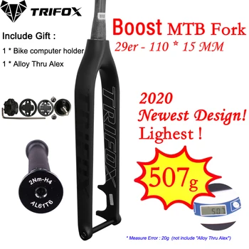 TRIFOX horquilla mtb 29 Full Carbon MTB Furca 110*15mm 29er mountain bike furculita 29 de frână de la discul Conic 1-1/8 ot 1-1/2 Prin Axl