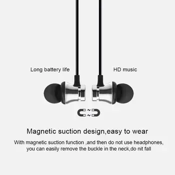 Magnetic Căști cu fixare pe gât Cască Sport Căști fără Fir Bluetooth Casti cu Microfon Pentru iPhone Samsung Huawei Toate Smartphone-uri 17036