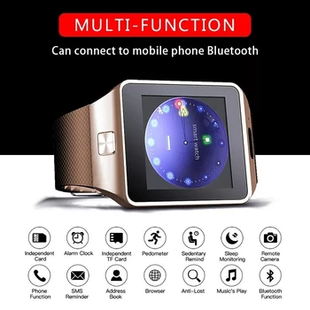 Bluetooth Ceas Inteligent bărbați DZ09 Cu Camera Sim TFCard SmartWatch Tracker de Fitness Pentru Android IOS Huawei, Xiaomi Telefon ceasuri