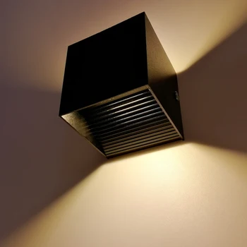 Modernă cu LED-uri lampă de Perete de COB 12W Aluminiu de Sus în Jos interior, Montat pe perete Cub Living Sufragerie, Coridor lumina de perete Decor AC90-260V