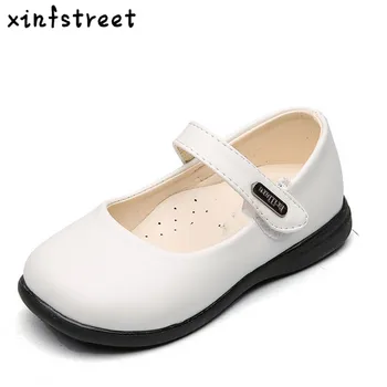 Xinfstreet Copii Pantofi Pentru Fete din Piele PU Fete Pantofi clasici Solid Black Red White Flats Dimensiune 22-36