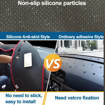 TAIJS tabloul de Bord Masina Capac de Silicon Non-Alunecare Pentru Hyundai Accent 2012 2013 2016 2017 Auto de Bord Mat ANti-UV Covor DashMat