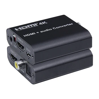 HDMI 1.4 Audio Extractor 5.1 ch Cu ARC EDID HDMI Audio Extractor 4K 30Hz Splitter HDMI la R/L Audio Extractor Optic Coaxial