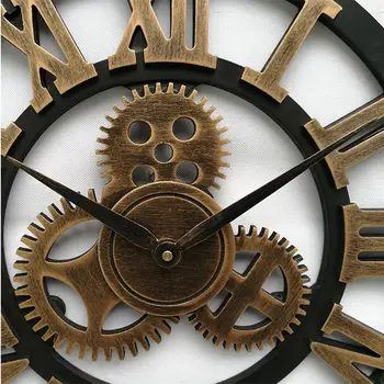 Pentru Angrenaje industriale Ceas de Perete Decorativ Retro LEI Ceas de Perete Industriale Vârstă Cameră în Stil de Decorare Arta de Perete Decor