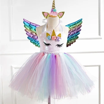Unicorn Costum Pentru Fete Costum De Halloween Cosplay Pentru Copii Carnaval De Performanță Party Dress Up Costum