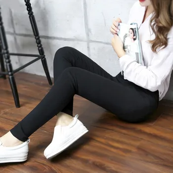 Pantaloni Femei Elasticitate Ridicată Simplu Elegant Skinny Slim All-meci Stil coreean Harajuku Streetwear de Mari Dimensiuni Femei Pantaloni Noi