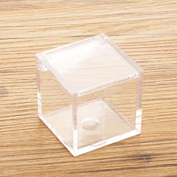 Piața diamant clar cutii goale, ambalaj cutie cu Logo-ul personalizat cutie de ambalare clar cube box