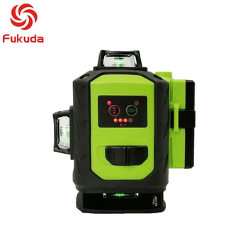 Fukuda 16Lines 4D Verde cu Laser de Nivel 4000mAh Baterie de Litiu de Auto-Nivelare Orizontală și Verticală Linii Încrucișate