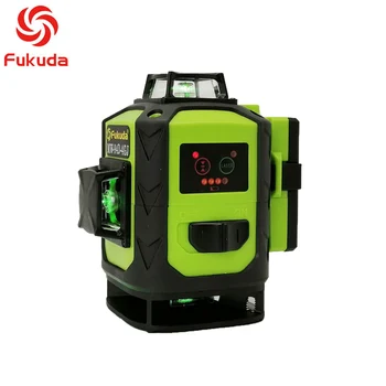 Fukuda 16Lines 4D Verde cu Laser de Nivel 4000mAh Baterie de Litiu de Auto-Nivelare Orizontală și Verticală Linii Încrucișate