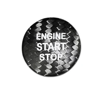 Fibra de Carbon Motor Auto Start-Stop Buton de Comutare Garnitura Capac Autocolante, Decalcomanii de Styling Pentru Mazda Axela Atenza CX-8 CX, 3 CX, 4 CX-5