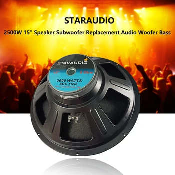 STARAUDIO 2500W 15 Inch Înlocuire Subwoofer PA DJ Home Audio Difuzor 8 Ohm Etapă Sub Woofer 51oz Magnet SDC-1550