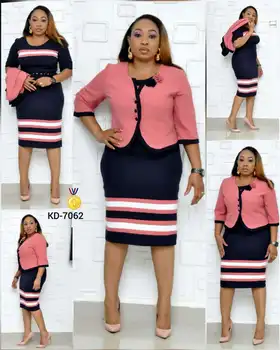 5XL 6XL Plus Dimensiune Africane Rochie Pentru Femei 2 Bucata Set Jacheta Topuri Și Rochie 2021 New Sosire Design Elegant, Office Lady Costum