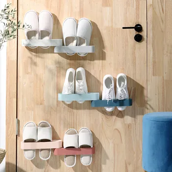 JO VIAȚA Rotativ Montat pe Perete Raft de Pantofi de Plastic, Papuci de casă Raft de Depozitare Organizator Stil Nordic Agățat Raft de Depozitare Pantofi