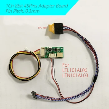 Actualizat LTL101AL06 LTN101AL03 10.1 Inch LVDS Placă Adaptor Convertor de Bord 0,3 mm 1Ch 8Bit 45Pin FFC FPC Conversie Bord