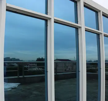 40/50/60x400 cm-Un Fel de Oglindă de Film Fereastră Albastru Reflectorizant de Argint Solare Nuanță de Intimitate în timpul Zilei Adezive Decorative|de Control de Căldură