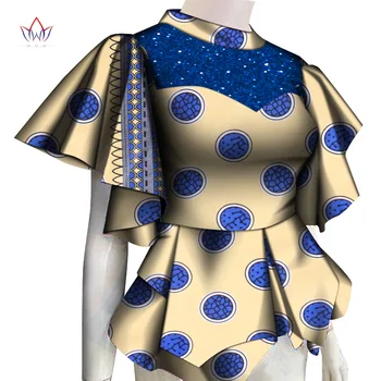 Femei Haine 2020 Africane Camasi Pentru Femei Dashikis 6xl Africa Imbracaminte Femei Africane Tradiționale de Îmbrăcăminte din Bumbac Top WY6748