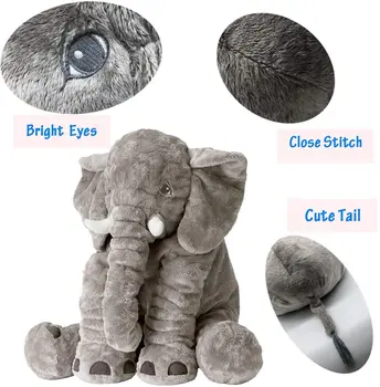 40/60cm Moda Elefant de Pluș Jucărie de Pluș Animale Copil Papusa de Plus Moale Pernă Copil Jucărie pentru Copii Pat Cameră de Decorare Jucarie Cadou
