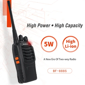 2 buc/lot Baofeng 888s Walkie Talkie 5W BF-888S Portabil Radio Transmițător UHF 400-470MHz FM Transceiver 6KM de Vânătoare Interfon
