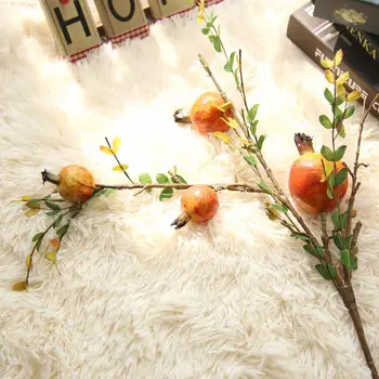 4 Capete de Simulare de fructe de rodie bean ramură fructe de padure, flori Artificiale acasă decorare nunta, flori false