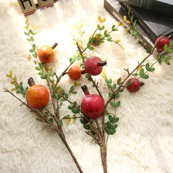 4 Capete de Simulare de fructe de rodie bean ramură fructe de padure, flori Artificiale acasă decorare nunta, flori false