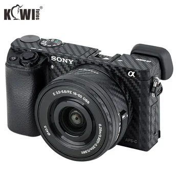 KIWIFOTOS Camera Capac Corp din Fibra de Carbon Filmul Kit Pentru Sony A6000 +Obiectiv 16-50mm Piele Anti-Zero, Anti-alunecare Camere de 3M Autocolante