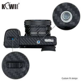 KIWIFOTOS Camera Capac Corp din Fibra de Carbon Filmul Kit Pentru Sony A6000 +Obiectiv 16-50mm Piele Anti-Zero, Anti-alunecare Camere de 3M Autocolante