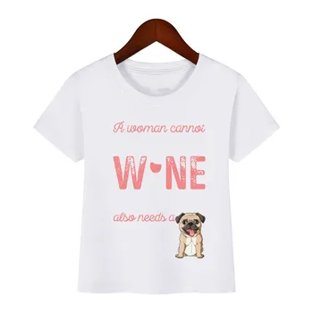 Amuzant tricou pentru fete baieti cool pug Role animal print tshirt camisetas kawaii haine pentru copii iubitor de câine tricou baieti