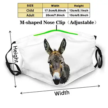 Donkey Anti Praf Mască Filtru Lavabil, Reutilizabil Măgar