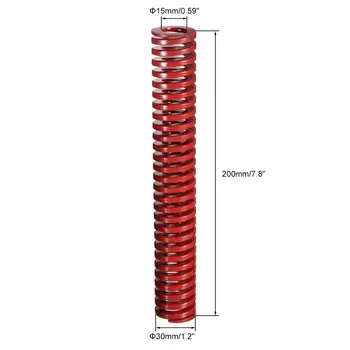 Uxcell 1buc Primăvara 16/30mm OD 100/200/300mm Lungă Spirală Ștanțare Mijloc de Compresie de Sarcină Mucegai Mor Izvoare Roșu