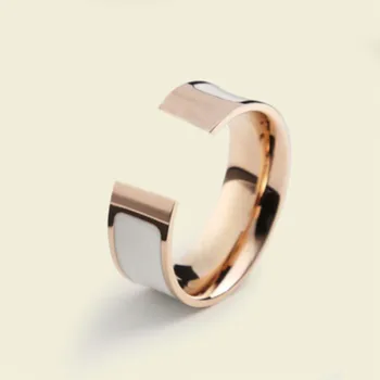 Europa și Statele Unite ale americii populare nouă scrisoare inel de oțel titan de sex feminin design de brand sălbatice de culoare aur bijuterii cadou fată