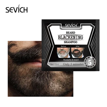 Sevich Barba Înnegrire Sampon Barba Produs De Ingrijire Barba Culoarea Parului 5 Minute Instant Alb Gri Acoperi Barba Lungă Durată
