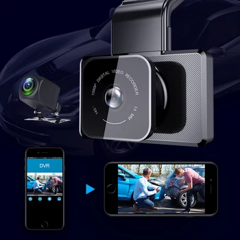 1080P WIFI Dash Cam Track GPS Auto DVR 30FPS Ultra HD Super Viziune de Noapte Camera Video Recorder Auto Telefon Conexiune de 24 de ore de Parcare