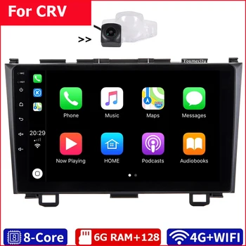 6G Ram+128G Rom/Wifi+4G/Auto 2Din Radio Stereo Audio Tableta Android De 10 Gps BT Video Player USB Carplay Pentru Honda CRV 3 2007-2011