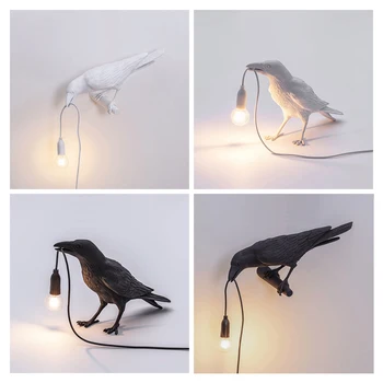 Nordic Designer CONDUS Pasăre Mică Led Lămpi de Masă Moderne Rășină Cioara Lampa de Birou pentru Studiu Dormitor Decor Acasă Corpuri de iluminat de Arta