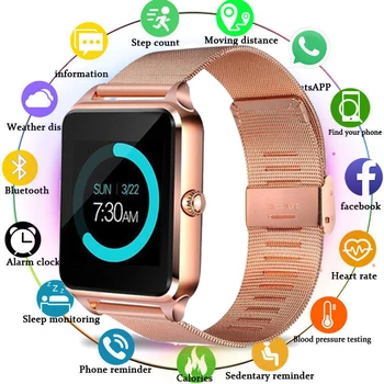 Reloj Z60 Camera Bluetooth Smartwatch 2020 Slot Pentru Card Sim Mesaj Împinge Facebook Twitter Whatsapp Ceas Inteligent Fit Barbati Femei Copii
