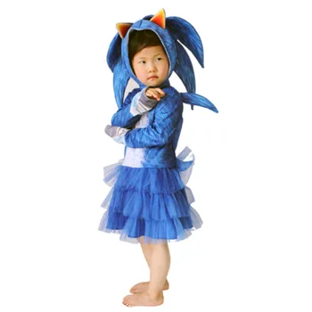 Anime Sonic Ariciul Costum Salopeta Copii Fete Băieți Personaj Din Joc Cosplay Costum De Halloween Pentru Copii