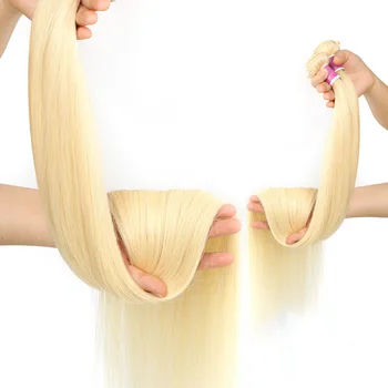 Monstar 1/3/4 dus masaj 613 Blonda Parul Drept Pachete Peruvian Remy Human Hair Extension Miere Blonda Pachete de 8 - 40 inch Livrare Gratuita
