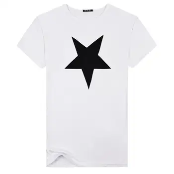 MISSKY Unisex Femei Bărbați Iubitori tricou Simplu Model Stea de Imprimare T-shirt Mâneci Scurte Rotund Guler Topuri Haine de sex Masculin