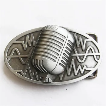 Noua Epocă Original Muzica Microfon Oval Catarama Gurtelschnalle Boucle de ceinture CATARAMA-MU072AS Stoc, de asemenea, în NOI