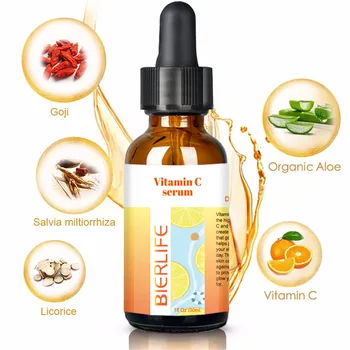 30ml Pură Vitamina C Ser Plante Naturale Extract de Vitamine Albire Esența Acid Hialuronic pentru Tonic pentru Față Anti-Rid Acnee