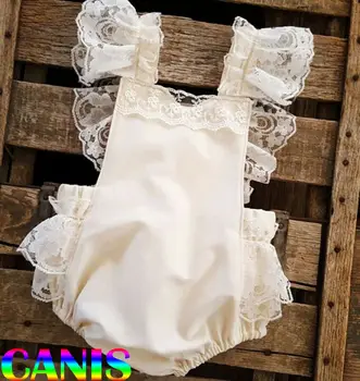 Moda Nou-Născutului Baby Girl Lace Zburli Bodysuit Romper Salopeta Sunsuit Haine