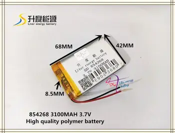 3.7 V 3100mAh 854268 polimer litiu-ion / Li-ion baterie pentru tableta pc power bank GPS, mp4 mașină de jucărie difuzor