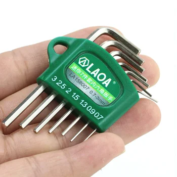 LAOA S2 aliaj de oțel mini cheie hex mici in miniatura 0.7/0.9/1.3/1.5/2/2.5/3mm Spanner Cheie Allen