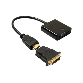 HIPERDEAL Noi DVI-D 24+1 Pini de sex Masculin La HDMI La VGA 15Pin Femeie Activă Cablu Adaptor Convertor Fierbinte 18Mar31 Dropshipping