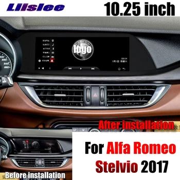 Pentru Alfa Romeo Stelvio 2017 2018 LiisLee Multimedia Auto 10.25 inch Android GPS WIFI Audio Stereo Radio-Navigație NAV NAVI HARTA