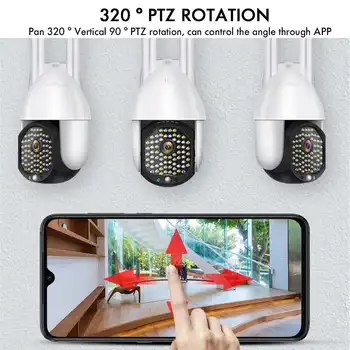 Camera de 5MP Wifi Versiune PTZ 4X 1080P de Securitate în aer liber Wireless Monitor Impermeabil CCTV Acasă Inteligent de Supraveghere
