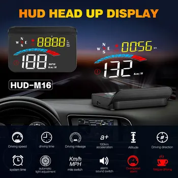 3.8 inch Masina HUD Head Up Display HD OBD+GPS Sistem Dual Smart Indicator Cronometru Digital Metru Smart Monitor Depășirii Sistem de Alarma